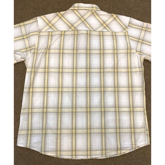 Ecko Unltd Shirt Mens 3XL Short Sleeve Plaid Patch Embellished Cotton Button Up - Picture 2 of 6
